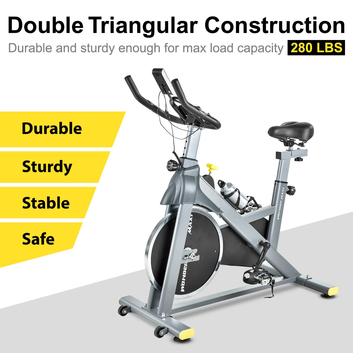 Wonder Maxi Wsp6908h Indoor Exercise Bike Belt Drive Stationary 