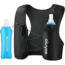 Running Vest for Women Men - USA Design - Adjustable Chest Straps Running Hydration Vest with 500ml Soft Flask - Lightweight Reflective Hydration Backpack