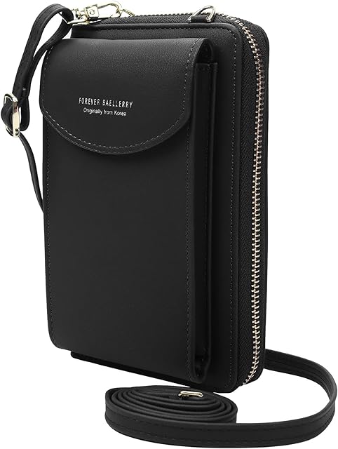 ZhengYue Women Crossbody Phone Bag, PU Leather Phone Purse, Small Phone Handbag for Women with Long Strap & Card Slots