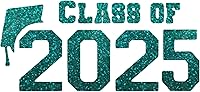Vista 20 de Class of 2025 Iron On Decal, Graduation Shirt Transfer, Graduate Tshirt Patch, DIY Crafts, Graduation Cap, Pick Size and Color, Iron-On Almost Black