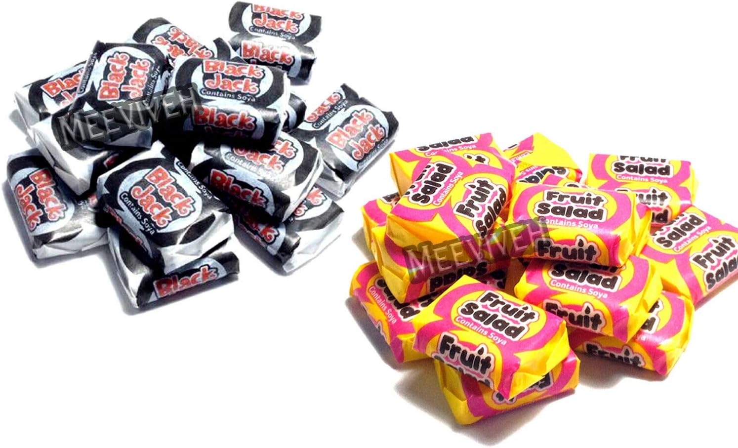 BARRATT RUIT Salad and Black Jacks Chews Sweets (Mixed (Black Jack + Fruit Salad), 100) Amazon