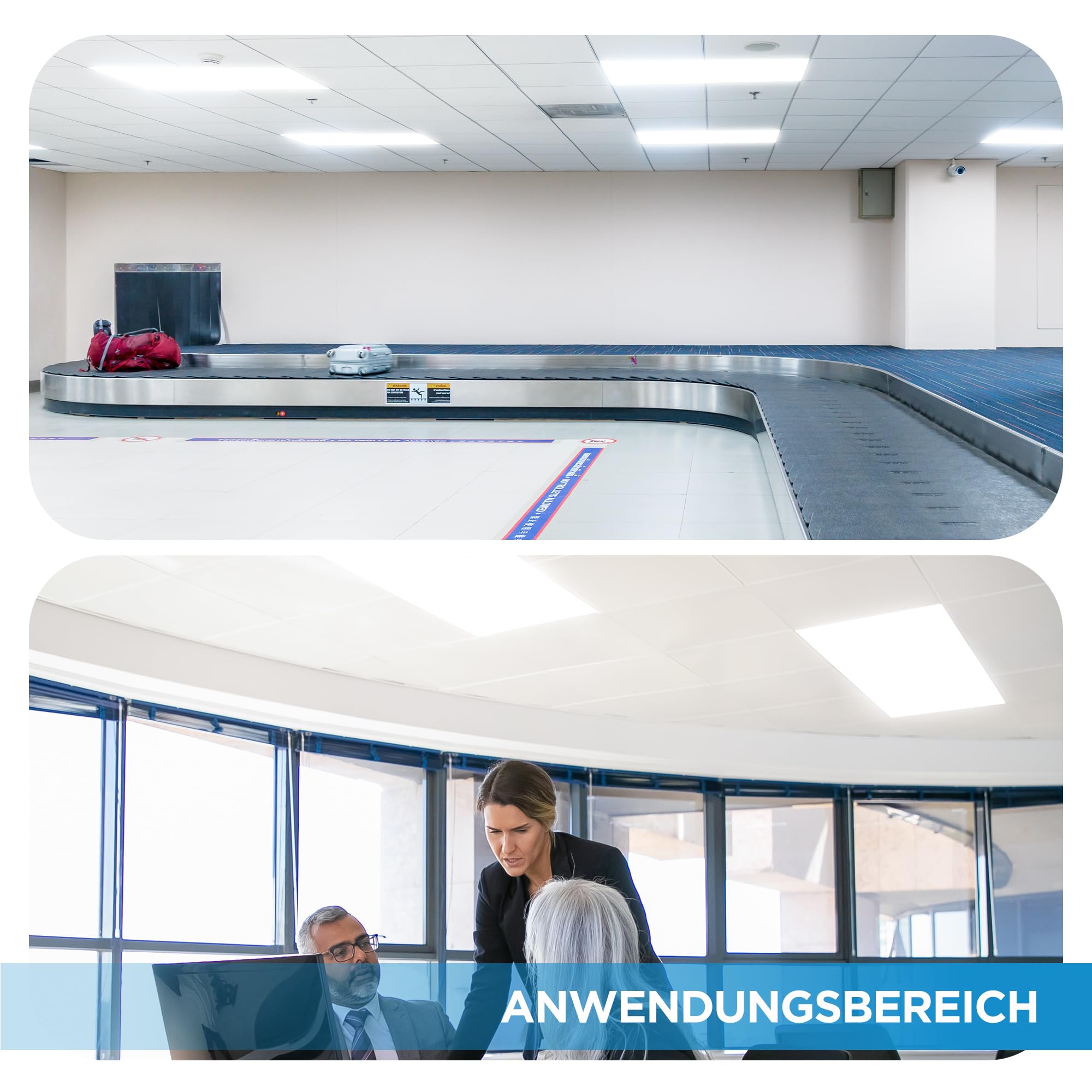LECOM LED Panel XXL 120x60 Neutralweiß 4000K 6000lm Rasterleuchte | LED Deckenleuchte für professionelle, helle und gleichmäßige Beleuchtung. Flaches Design. Für Räume mit hohem Lichtbedarf.