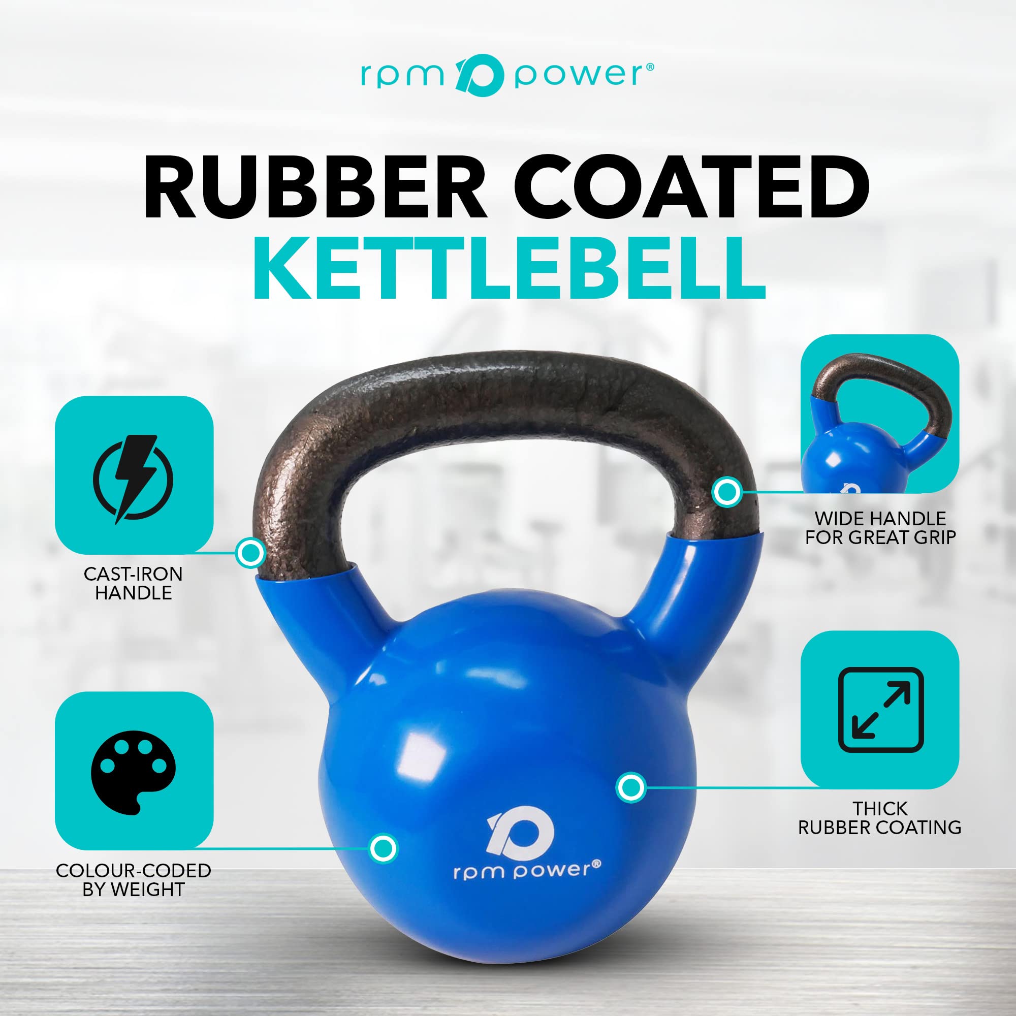 Kettlebell In Ghisa RPM Power - Pesi Da 4 A 20 Kg, Per Allenamento Total Body - Foto 12