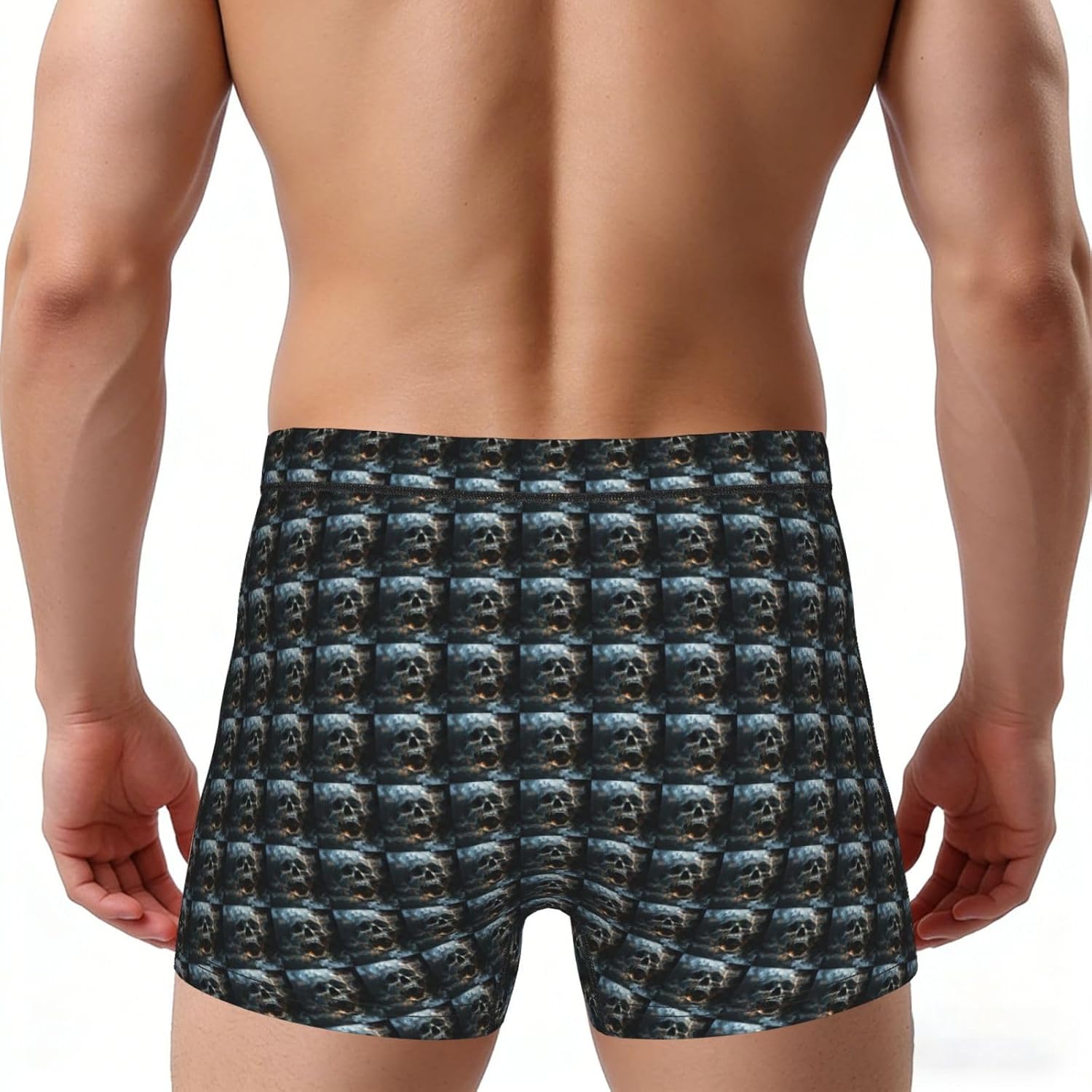 Horror Ghost Skull Print Men'S Underwear Breathable Briefs Soft Lightweight Casual Everyday Wear Gym Sleep