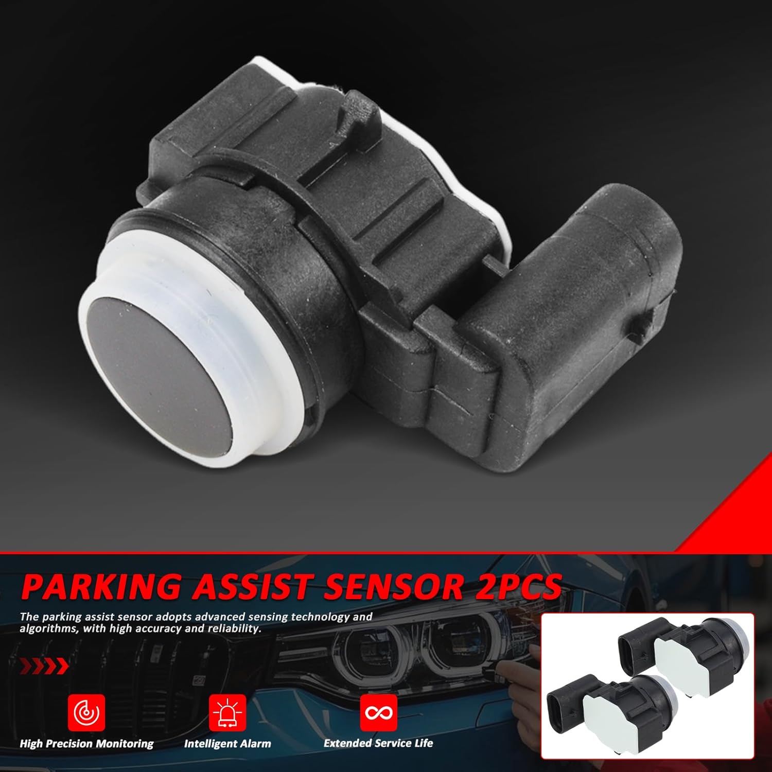 2pack Parking Sensor for BMW 118i 120i M140i 218i 220i M240i 320i 325i 328i 330i 420i 428i 430i 435i 440i M4 with F32 F33 F82 F83 F36 OE 66209284028 66209261630 66202349509 66209261621