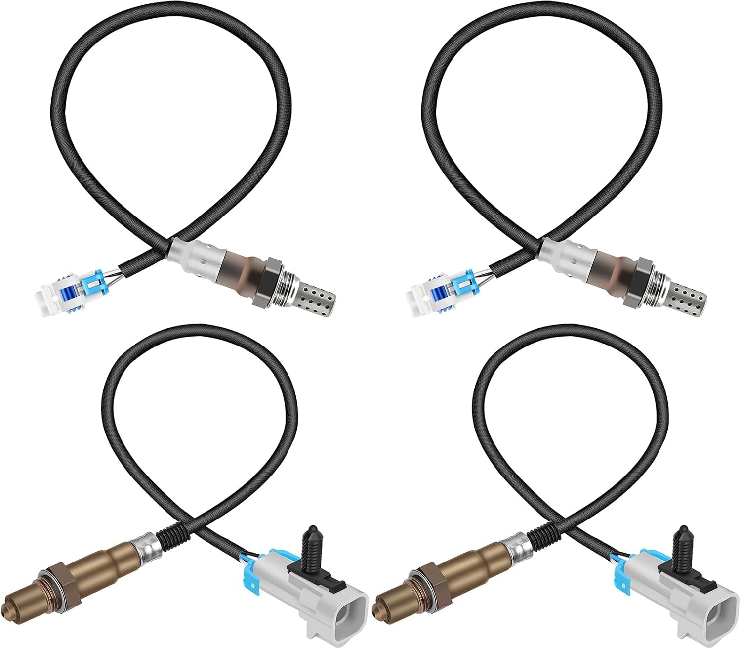O2 Sensor Upstream and Downstream 234-4668 213-4229, Oxygen Sensor Set of 4 for Chevy Silverado Suburban Tahoe, for GMC Sierra Yukon, for Cadillac Escalade 5.3L 6.0L