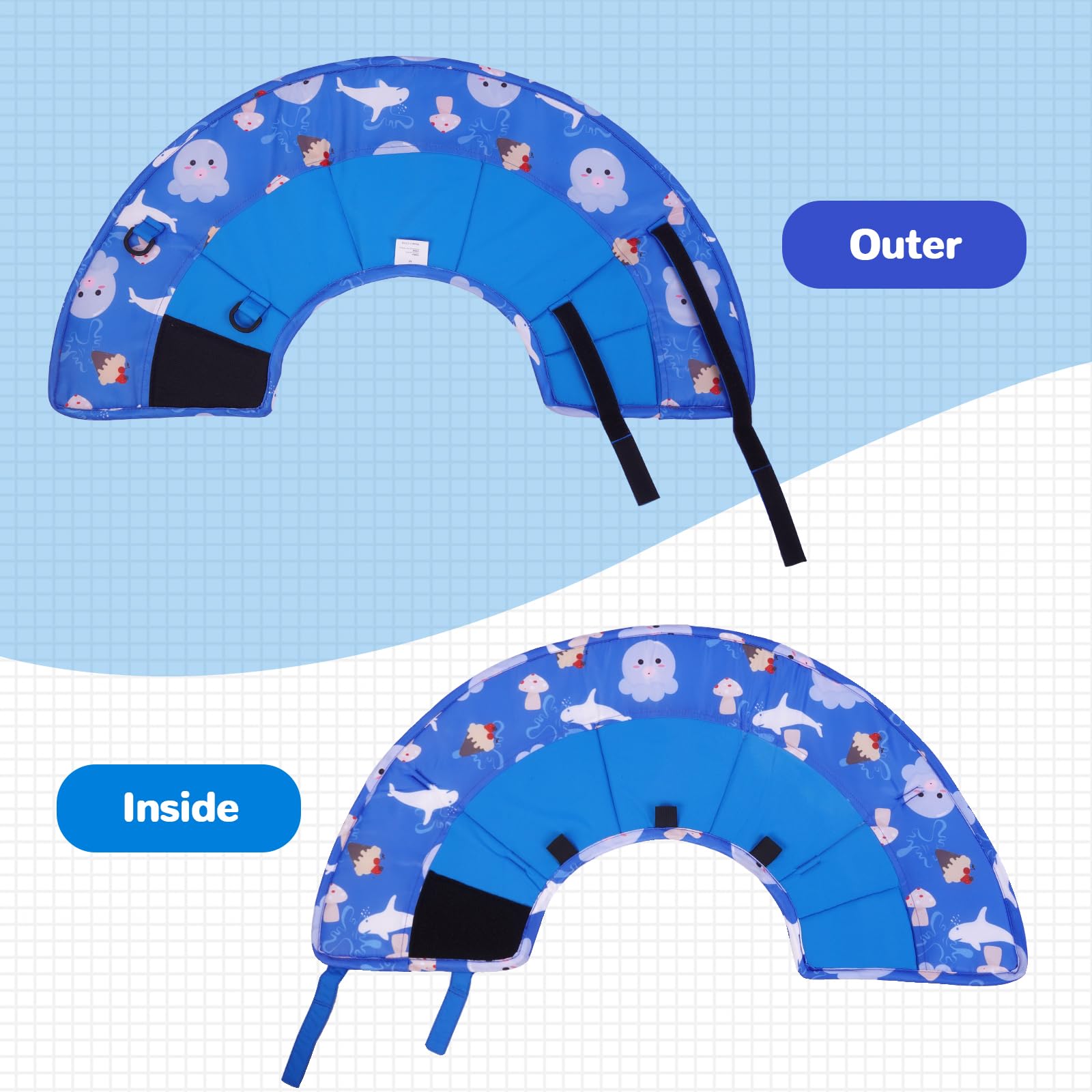 Hjumarayan Collare Elisabettiano Cane, Regolabile Collare Elisabettiano Cane Morbido Collare Protettivo per Cani, Collare Elisabetta Cane per Recupero Postoperatorio dell'Animale (Blu Scuro S)