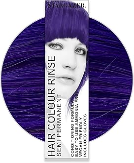 StarGazer Semi Permanent Hair Color - VIOLET - Amonia Free Hair Dye Includes Gloves