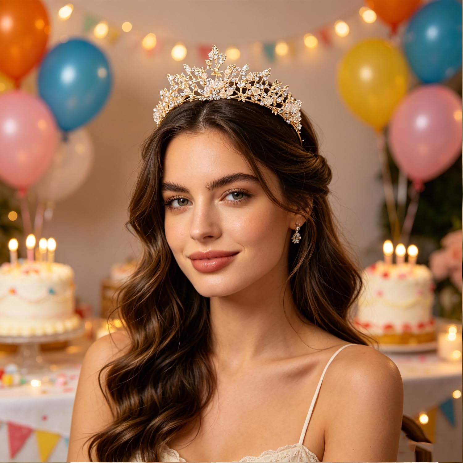 Zooma Couronne de Mariage pour mariée - Diadème de Princesse en Strass - pour Femme - pour Bal de Fin d'année, Concours de beauté, Mariage