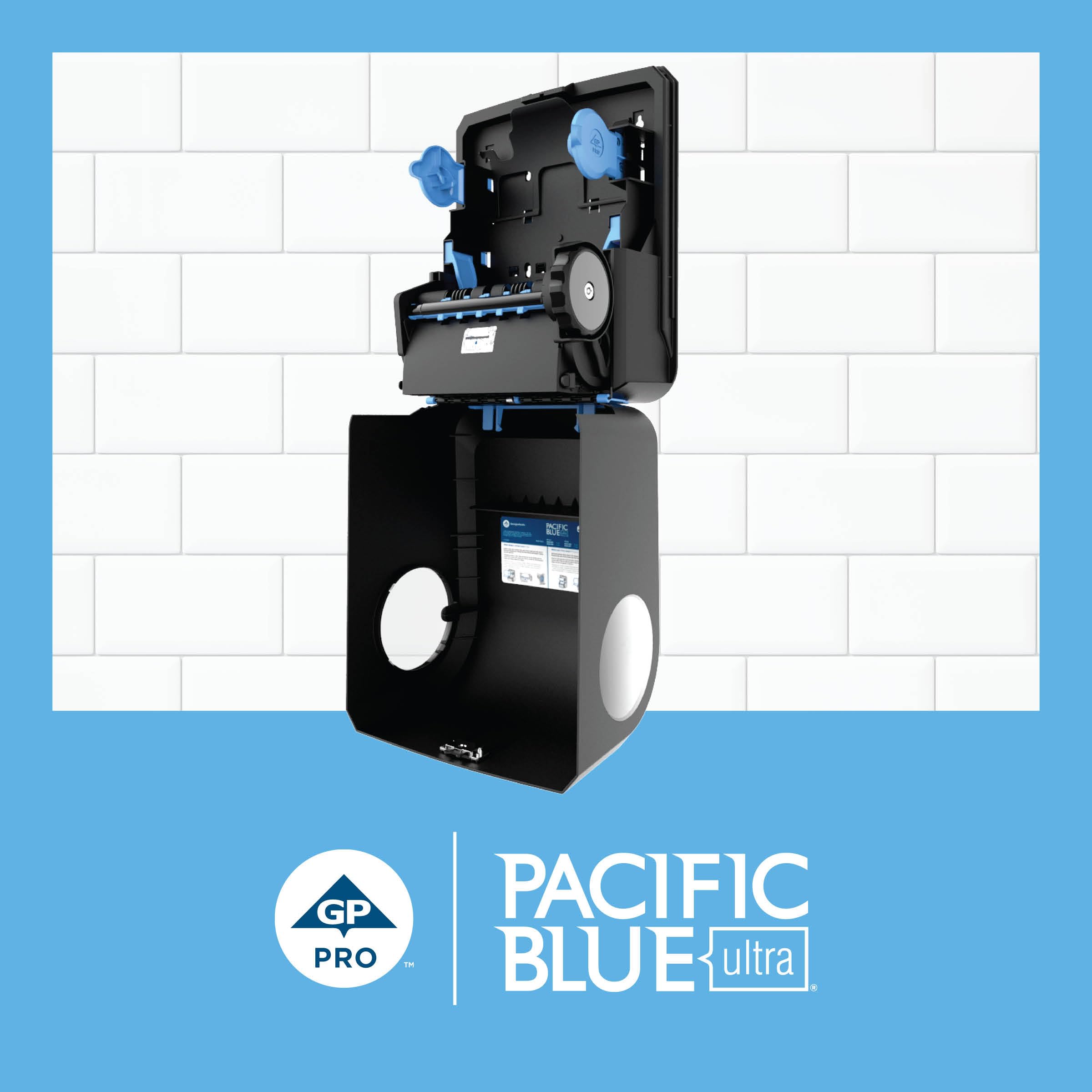 Georgia-Pacific Pacífico Azul Ultra Negro mecánico Toalla de Papel dispensador, 59589, 12.9 "x 16" (1 Cada uno), Altura de 16 cm, 9,0 "Ancho