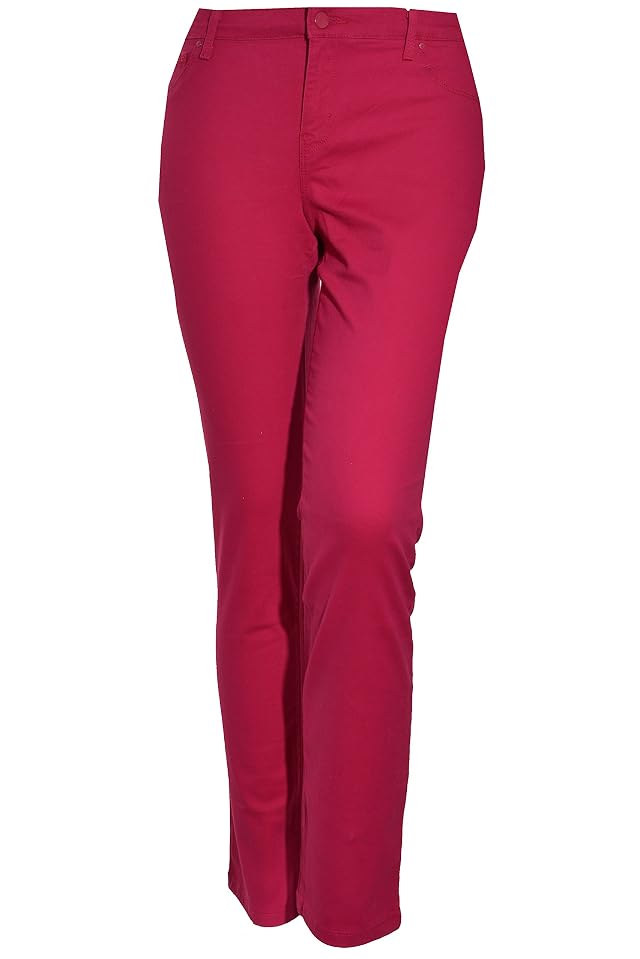 Gloria Vanderbilt Sadie Modern Fit Slim Pants Pomegranate Passion 12 Short