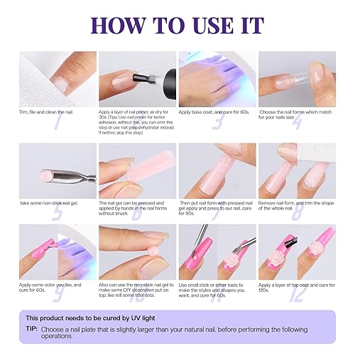 Miniatura 7 de Morovan Gel de uñas sólido constructor 2.12 oz de gran capacidad de gel de construcción de uñas para esculpir 3D geles duros no pegajosos para uñas