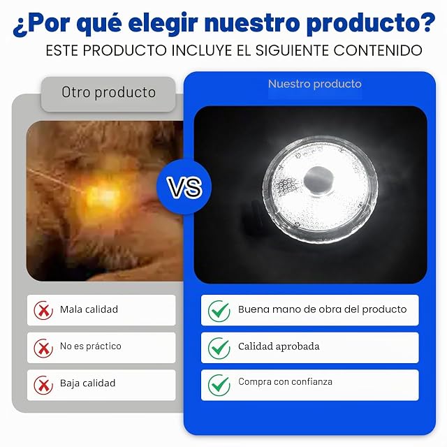 Foto 6 de 7 de BORDEAG 2 Pcs Luces De Seguridad Para Mascotas, Luz Intermitente LED, Collar De Perro LED