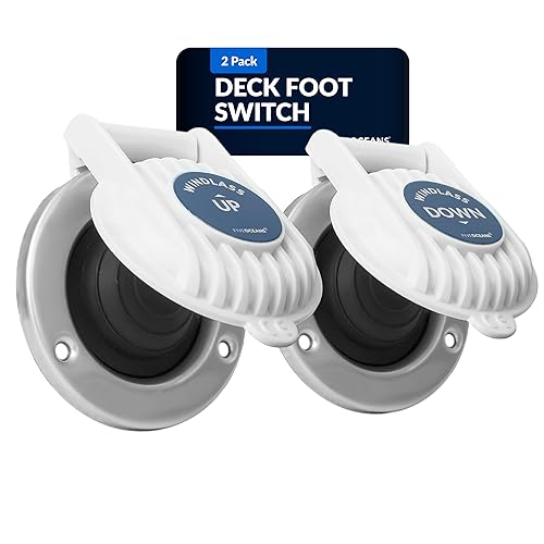 Miniatura 1 de Five Oceans Anchor - Interruptor de pie de cubierta de molinete arribaabajo, interruptores de dirección única, 1 interruptor hacia arriba y 1