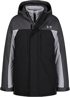 Boys' Westward 3-in-1 Jacket, Removable Hood & Liner, Windproof & Water Repellant, Black Colorblock