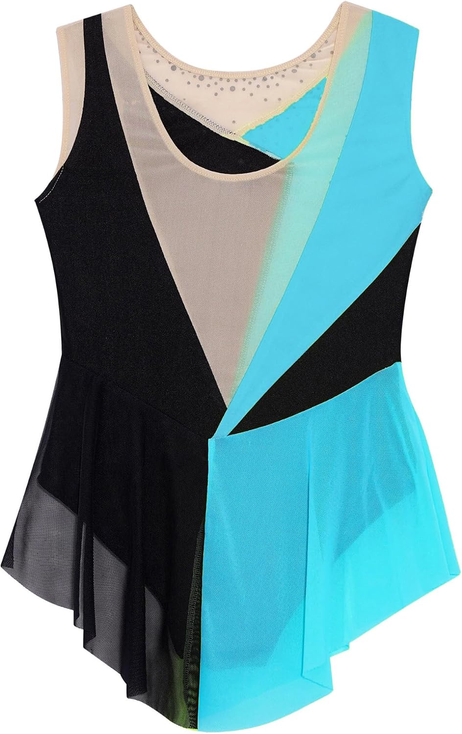 Freebily Girls Skating Outfit Sets Lyrical Dance Dress Latin Dancewear