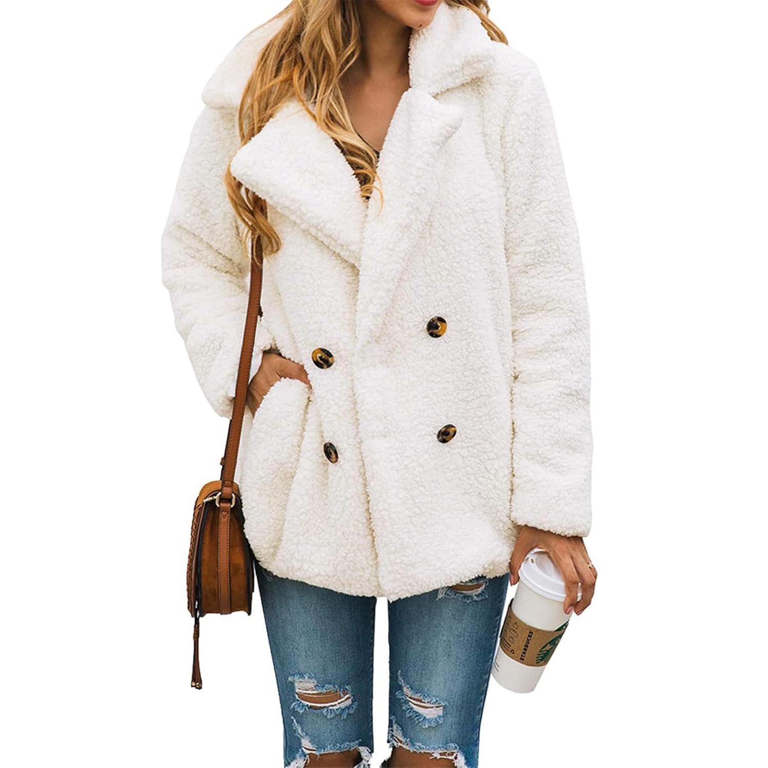 PRETTYGARDEN Women’s 2023 Fashion Winter Coat Long Sleeve Lapel Zip Up Faux Shearling Shaggy Oversized Shacket Jacket (Style One PRETTYGARDEN Women’s 2023 Fashion Winter Coat Long Sleeve Lapel Zip Up Faux Shearling Shaggy Oversized Shacket Jacket (Style One