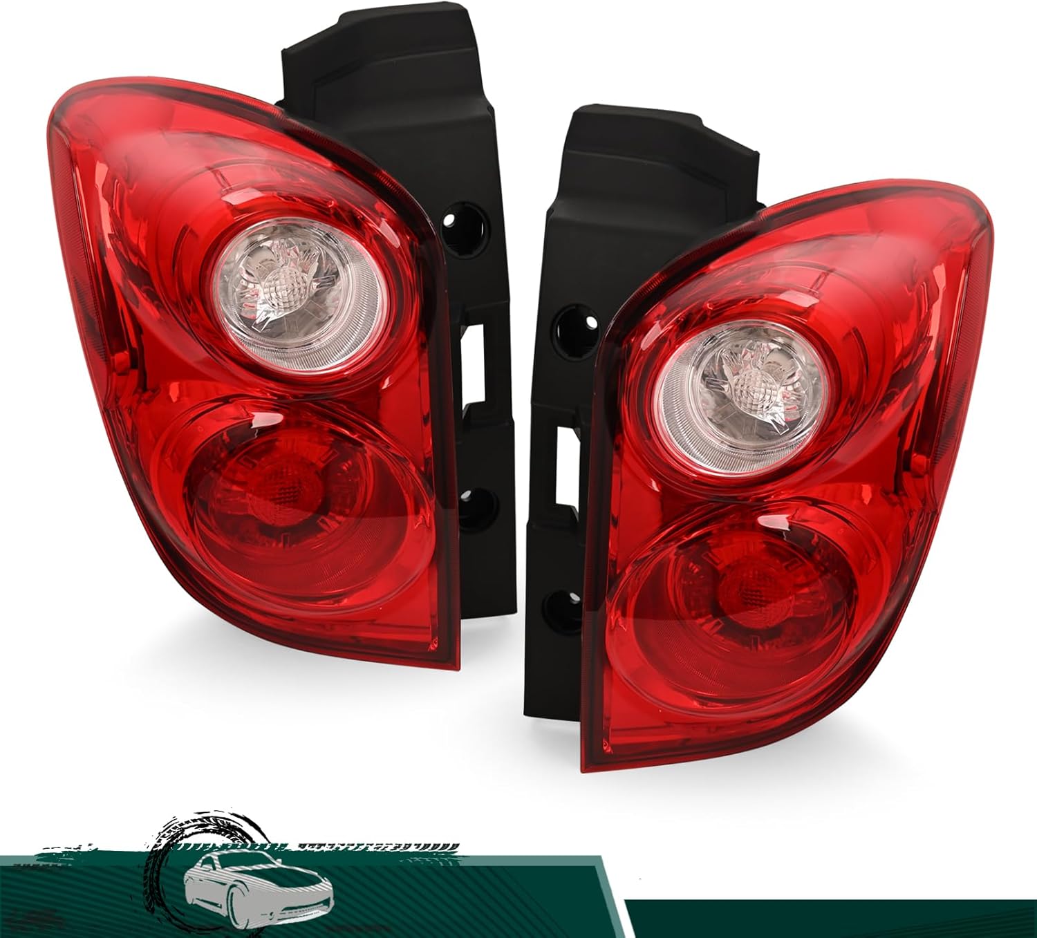 tail light assembly pair compatible with 2010 2011 2012 2013 2014 2015 chevy equinox rear brake lamp, replaces# 20841506 22759317 20841505 22759316 gm2801242 gm2800242(driver and passenger side) left&right