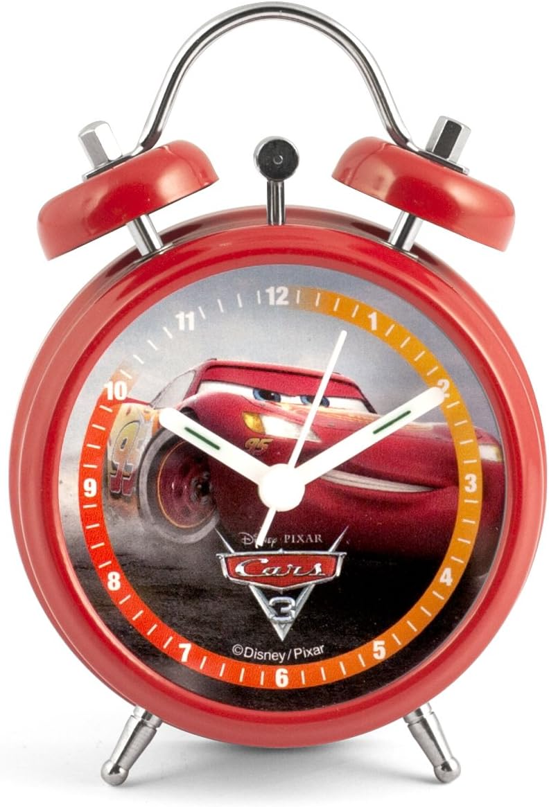 Home Disney Cars Set Alarm Clock Mug, Porcelain, Red, 2 Units