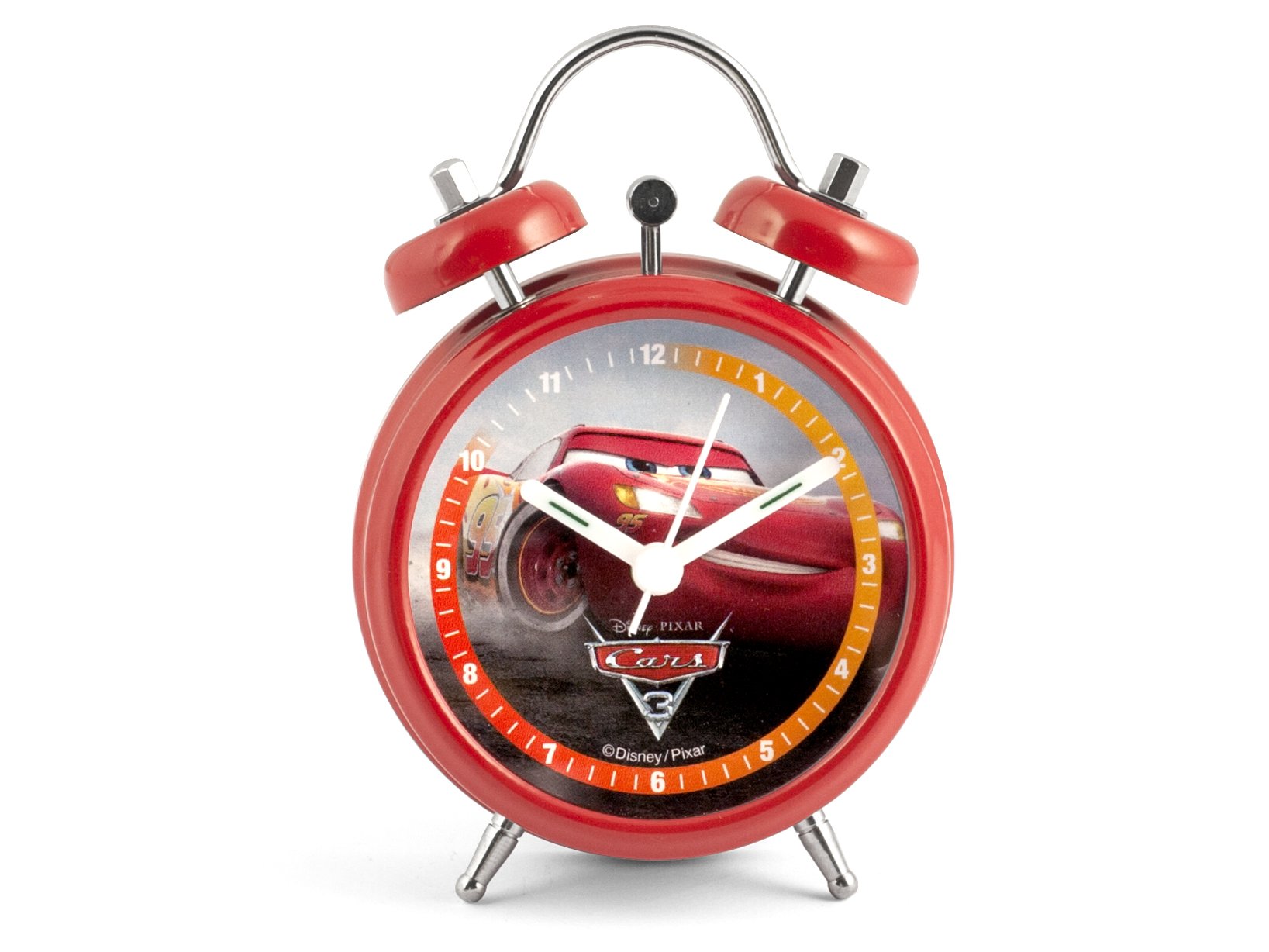 Home Disney Cars Set Sveglia + Mug in Porcellana, Rosso – Mug Lavabile in Lavastoviglie e Adatta al Microonde, Sveglia Analogica con Funzione Snooze, Idea Regalo per Fan di Disney Cars