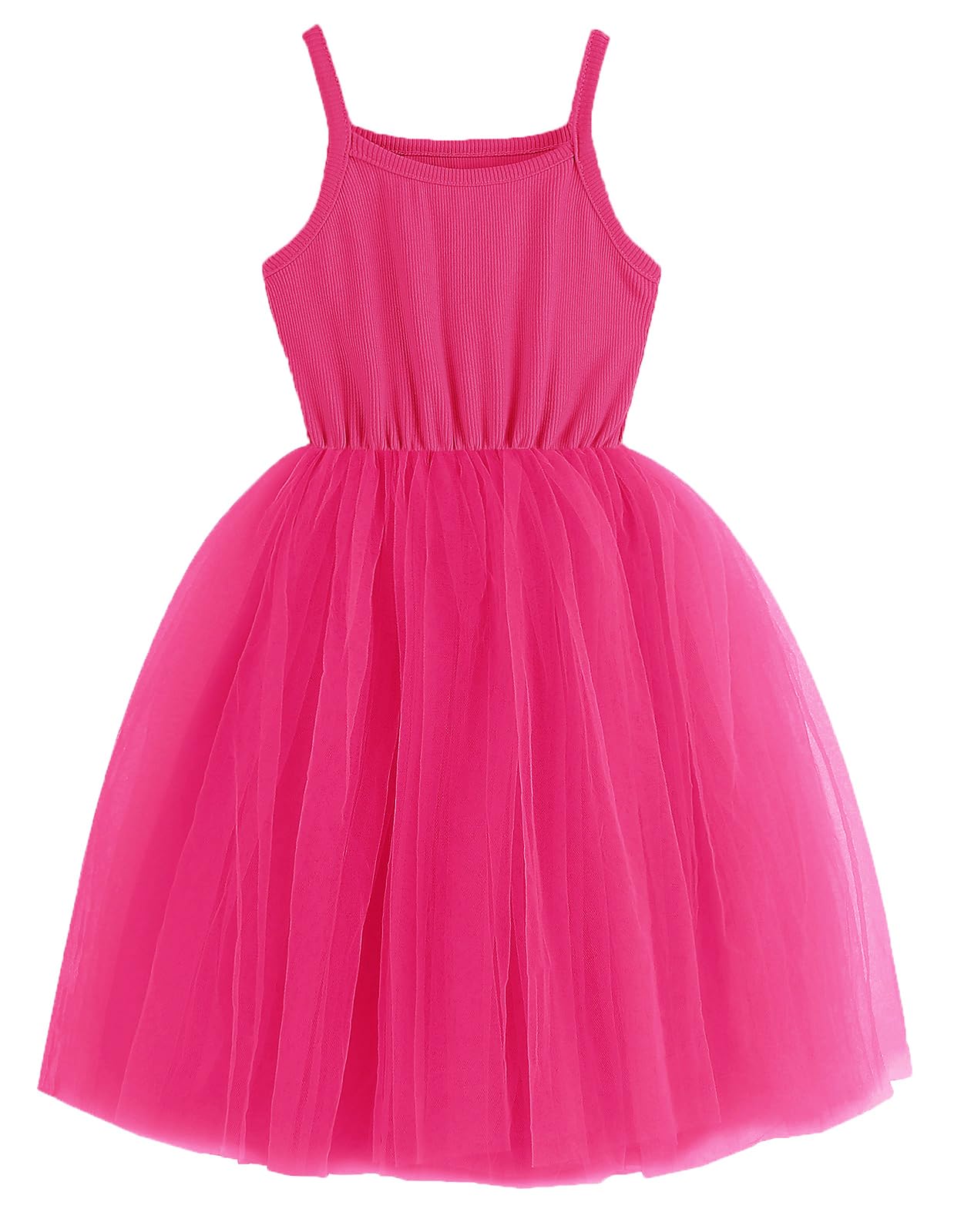 GSVIBK Baby Girls Tutu Dress Sleeveless Toddler Cotton Tulle Skirt Princess Party Prom Dresses