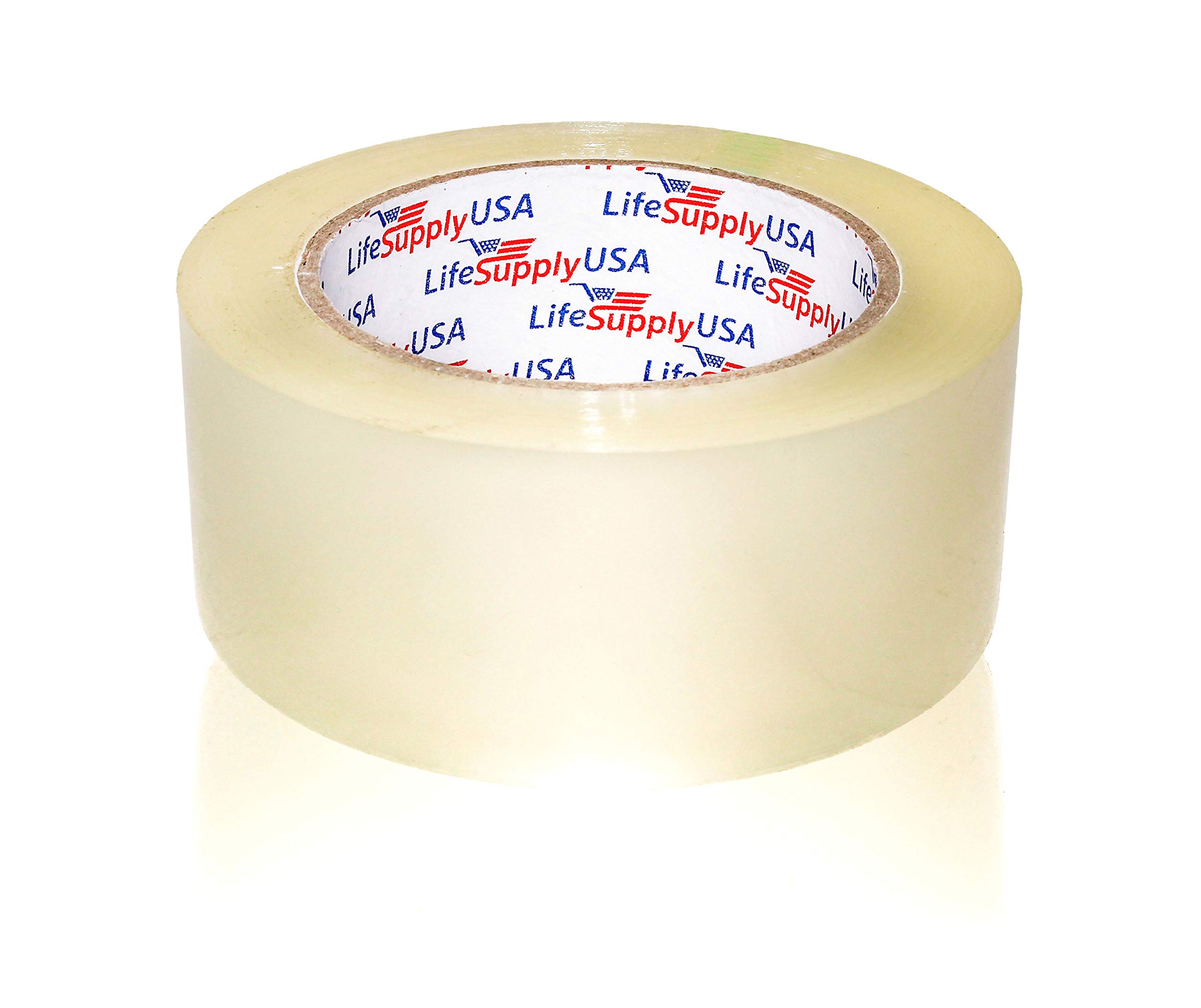 LifeSupplyUSA Lot de 36 rouleaux de ruban adhésif résistant pour emballage de déménagement Transparent sans bulles