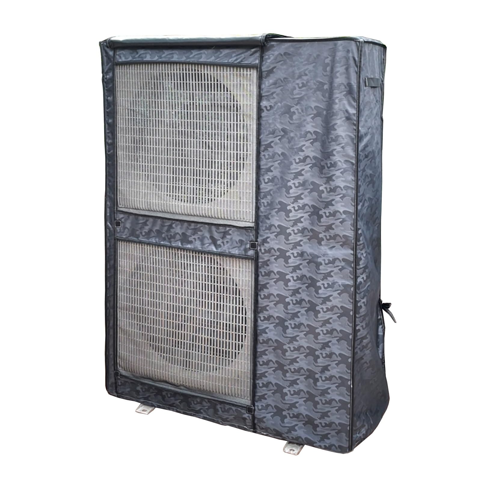 QYMYOZ Outdoor Air Conditioner Cover, Breathable 900D Fabric, Durable Waterproof AC Unit Protector, Gray, 92x35x125cm (36x14x49in) for All Seasons