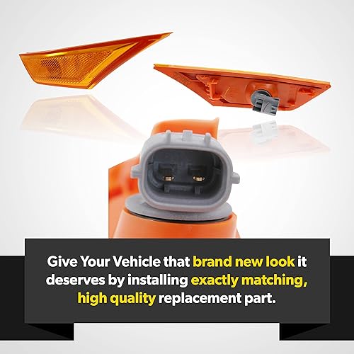 Miniatura 8 de Para Honda Civic 2016 2017 2018 2019 2020 2021 - Luz de marcador lateral para Honda Civic - Conjunto de luz de marcador lateral incluye lente,