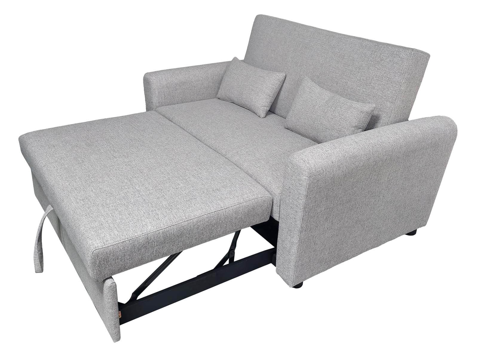 amuéblate Online - Sofá Cama de 2 Plazas Modelo Lima, Diseño Moderno, Práctico y Funcional, con Reposabrazos, Gris Claro