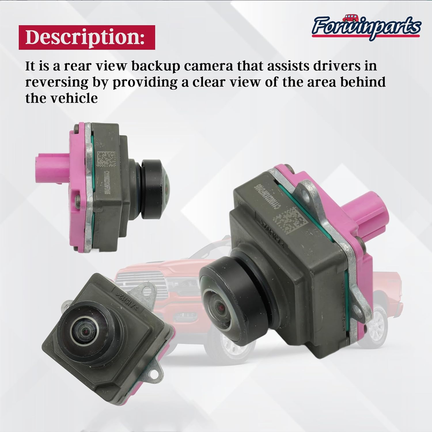 04672735AB 04672735AD Rear View Camera for Dodge Ram 2500 3500 2019-2024 Reverse Backup Camera Assist Camera Backup Cam 6.4L 6.7L