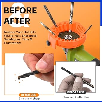 Drill Bit Sharpener, Drill Sharpener for Angle Grinder, Drill Grinder, Drill Sharpener, 2 to 13 mm Drill Bits for Grinding, 125 mm Grinder & Angle Grinder, Drill Sharpener Tool