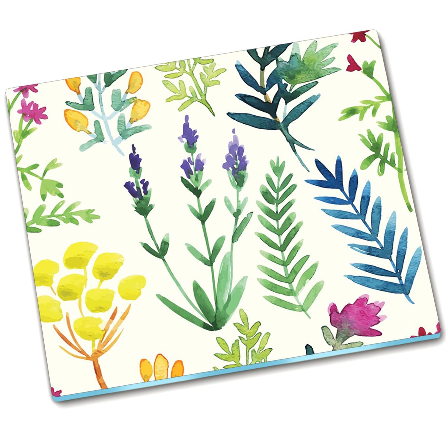 Plaque de couvercle de poêle en verre 60x52 cm Décormat pour sublimer votre cuisine fleurie