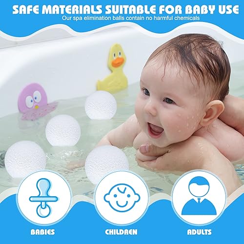 Miniatura 3 de Gerrii 12 piezas de 3 pulgadas de bañera de hidromasaje de esponja absorbente de esponja eliminadora de bolas para piscina, spas de natación, filtro