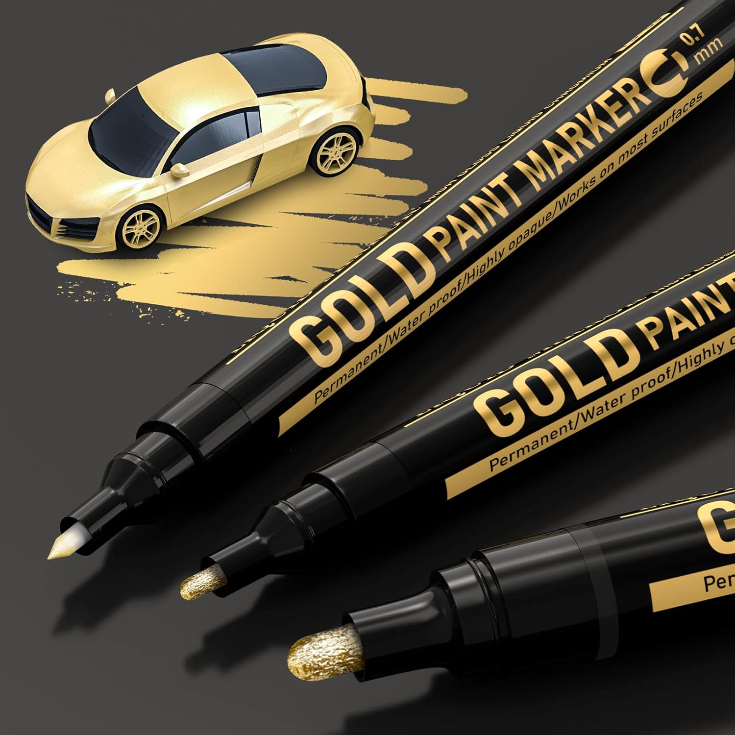 Art Liquid Gold Chrome Markers, KERIFI Reflective Gloss Metallic Chrome