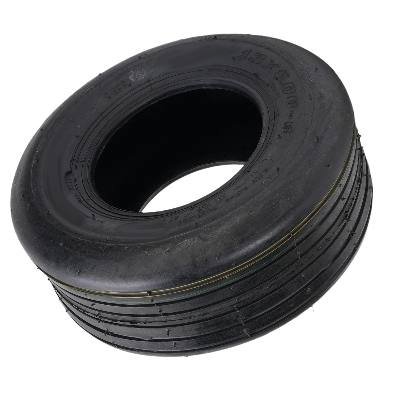 Tbest 13x5.00 6 Pneu Tubeless 4PR Pneus de Tondeuse Autoportée en Caoutchouc Tracteurs de Jardin Véhicules de Transport Brouettes