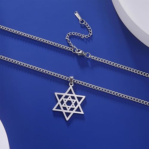 Miniatura 5 de EUEAVAN Star of David Evil Eye Necklace Six-pointed Star of David Pendant Demonic Hexagram Religious Jewish Amulet Israel Egyptian Jewelry Gifts for