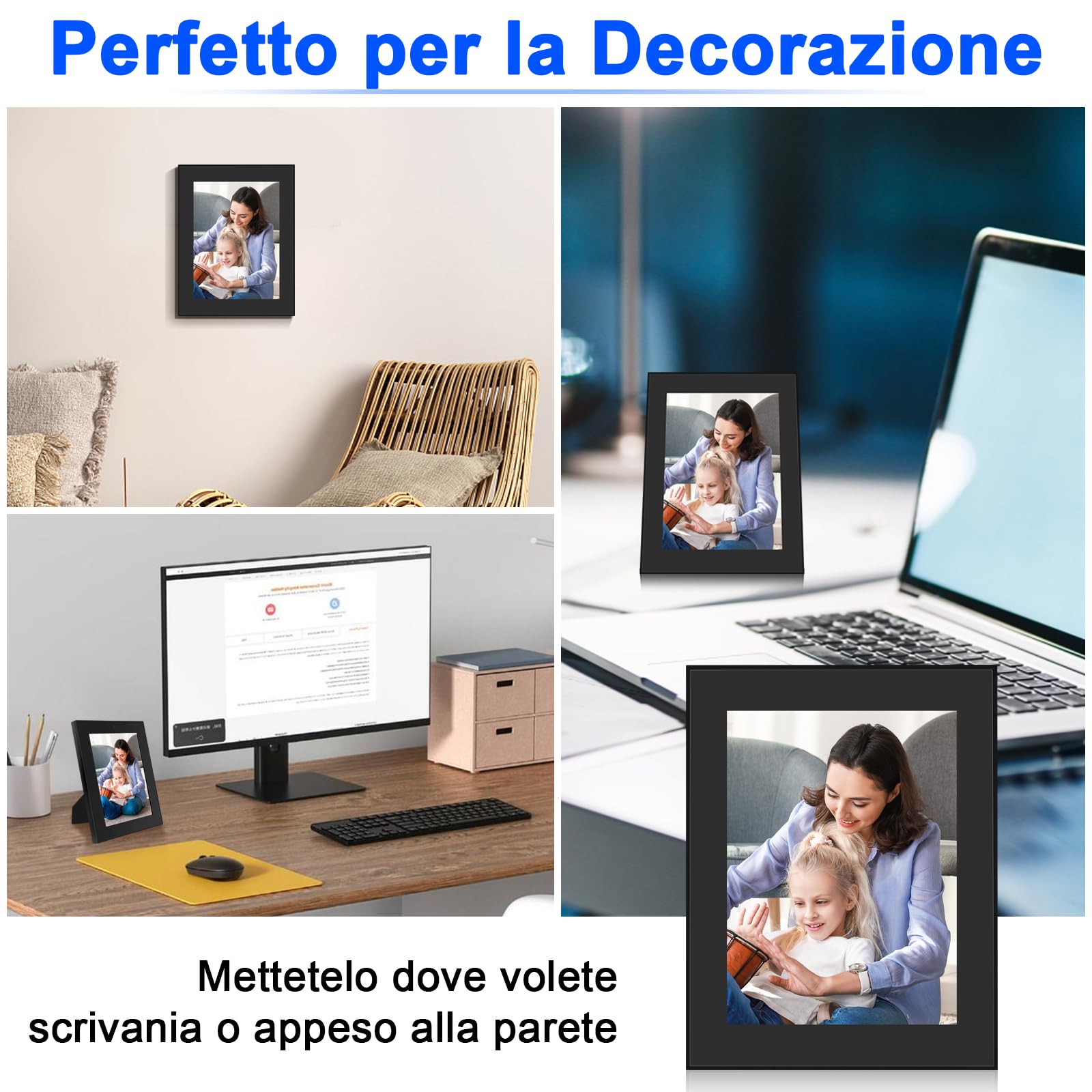 Cornice Telecamera Nascosta HD 1080P Telecamera Spia, Mini Telecamera Spia Nascosta supporto di Rilevamento del Movimento e la Registrazione in Loop per Domestica/Decorazione