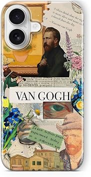 iPhone 17 ile Uyumlu Van Gogh Kolaj Desenli  effaf Telefon K l f