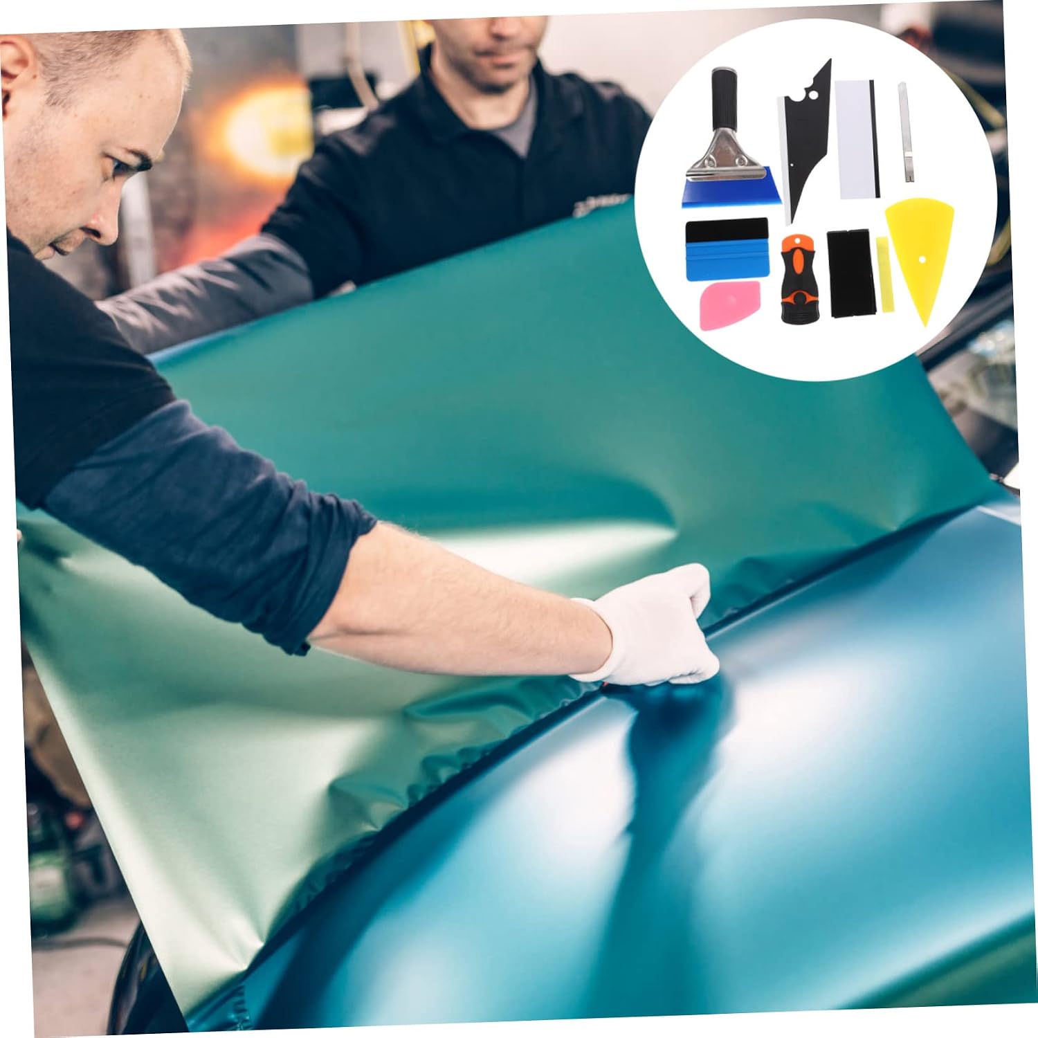 Mobestech 10pcs Window Tint Application Tool Kit for Car Vinyl Wrap Efficient Installation Tools for Tinting Film Decals and Sign Making Includes Squeegees and Utility Knife