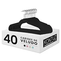 Kit 40 Cabides de Veludo Infantil 360° Antideslizante Para Roupas Camiseta Calça