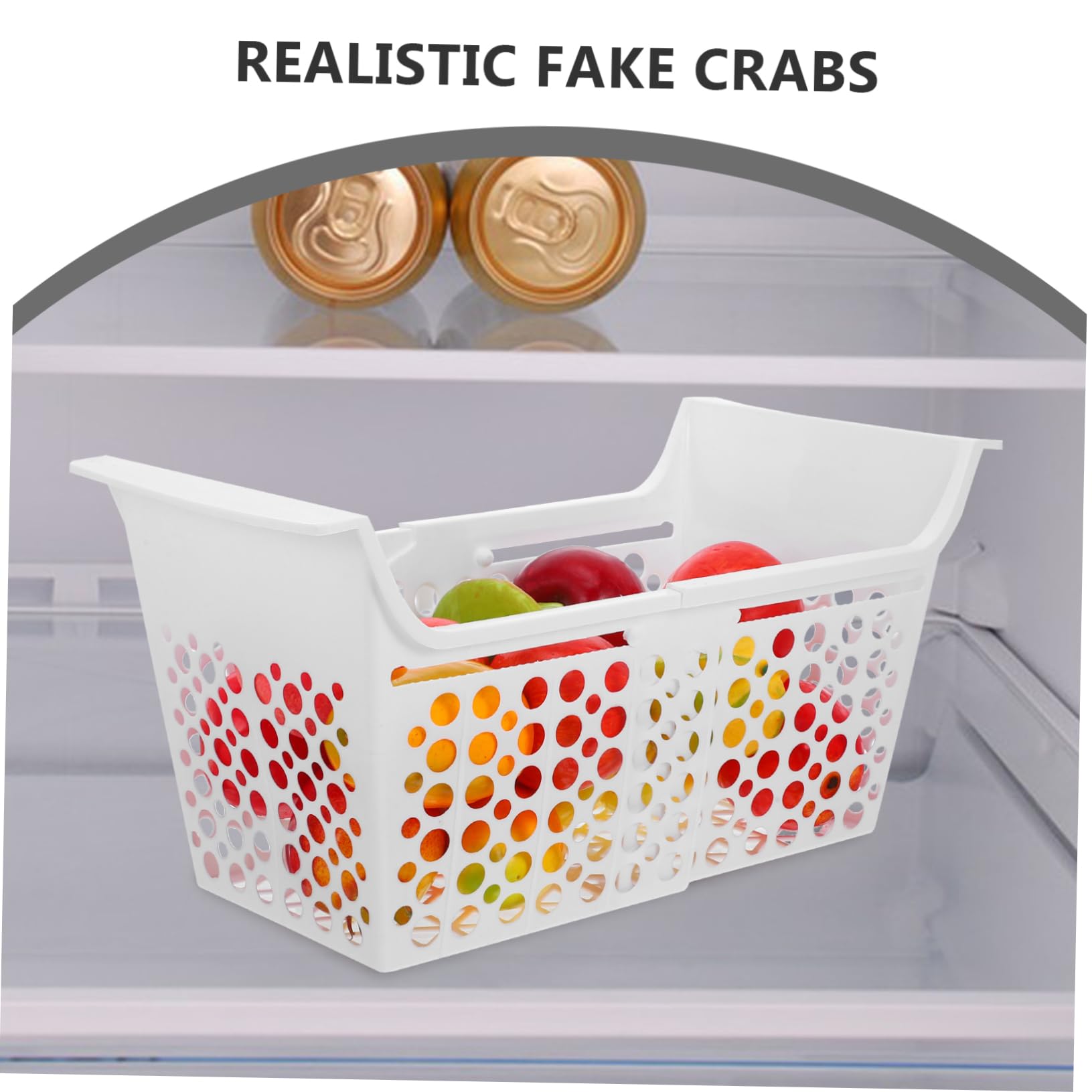 COLLBATH Cesta de Plástico para Congelador Horizontal, Extensible y Ajustable, Orificios de Drenaje, Adecuado para Organizar Alimentos Congelador