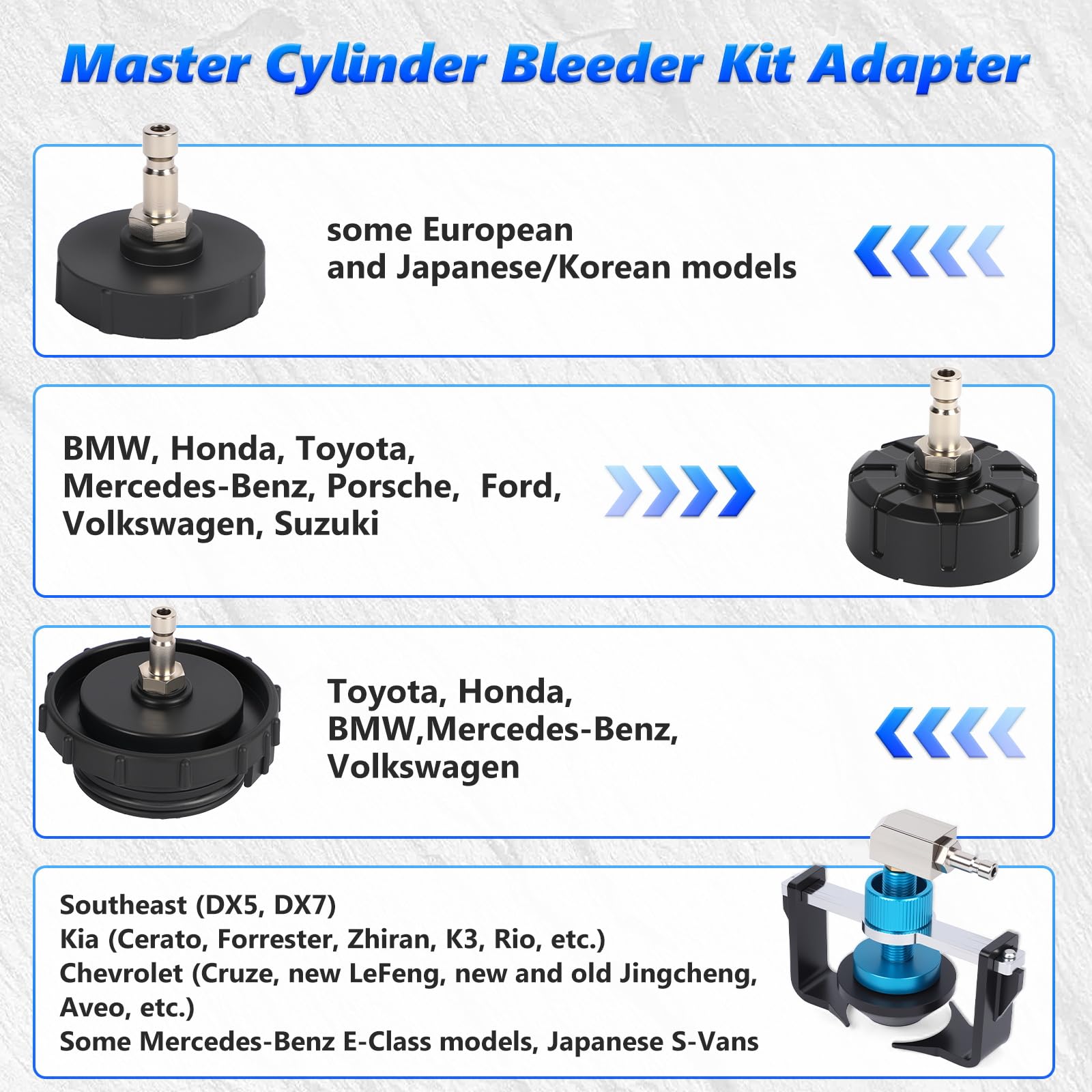 BELEY 3L+1L Kit de Purga de Frenos Manual con 5 adaptadores | Para Cambiar el Líquido de Frenos, Manómetro integrado, Apto para Modelos de Toyota, Renault, Volkswagen, Peugeot, etc