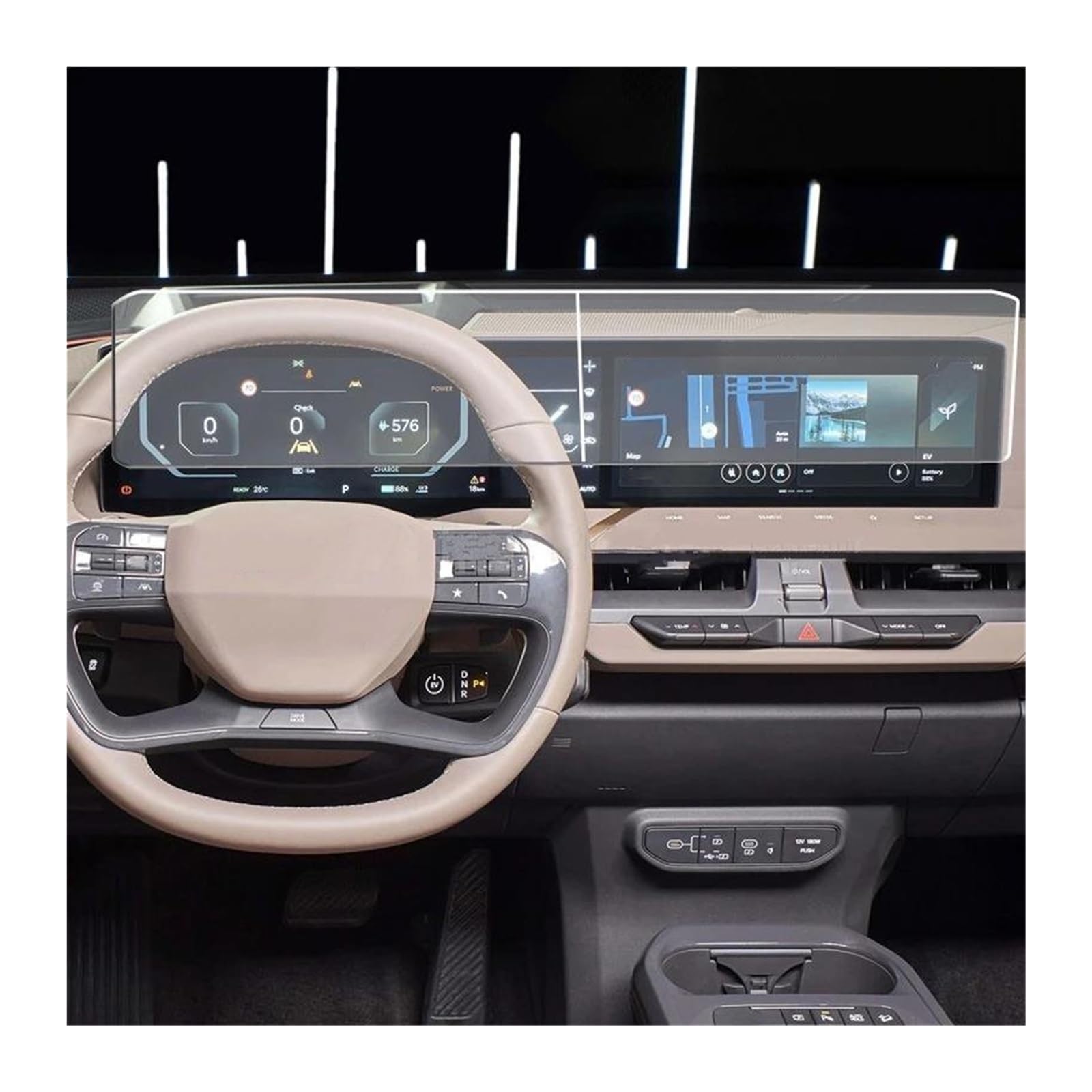 Verre trempé de navigation Kia EV5 EV9 12,3" premium
