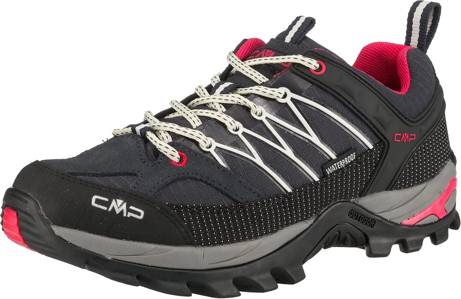 CMP Women's Rigel Low Wmn Trekking Shoe Wp Rise Hiking Boots, Antracite Off White