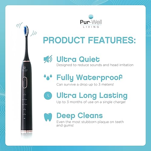 Miniatura 2 de Pur-Well Living Pur-Hydro Clean Dupont - Cepillo de dientes eléctrico con carga USB (edición diamante)