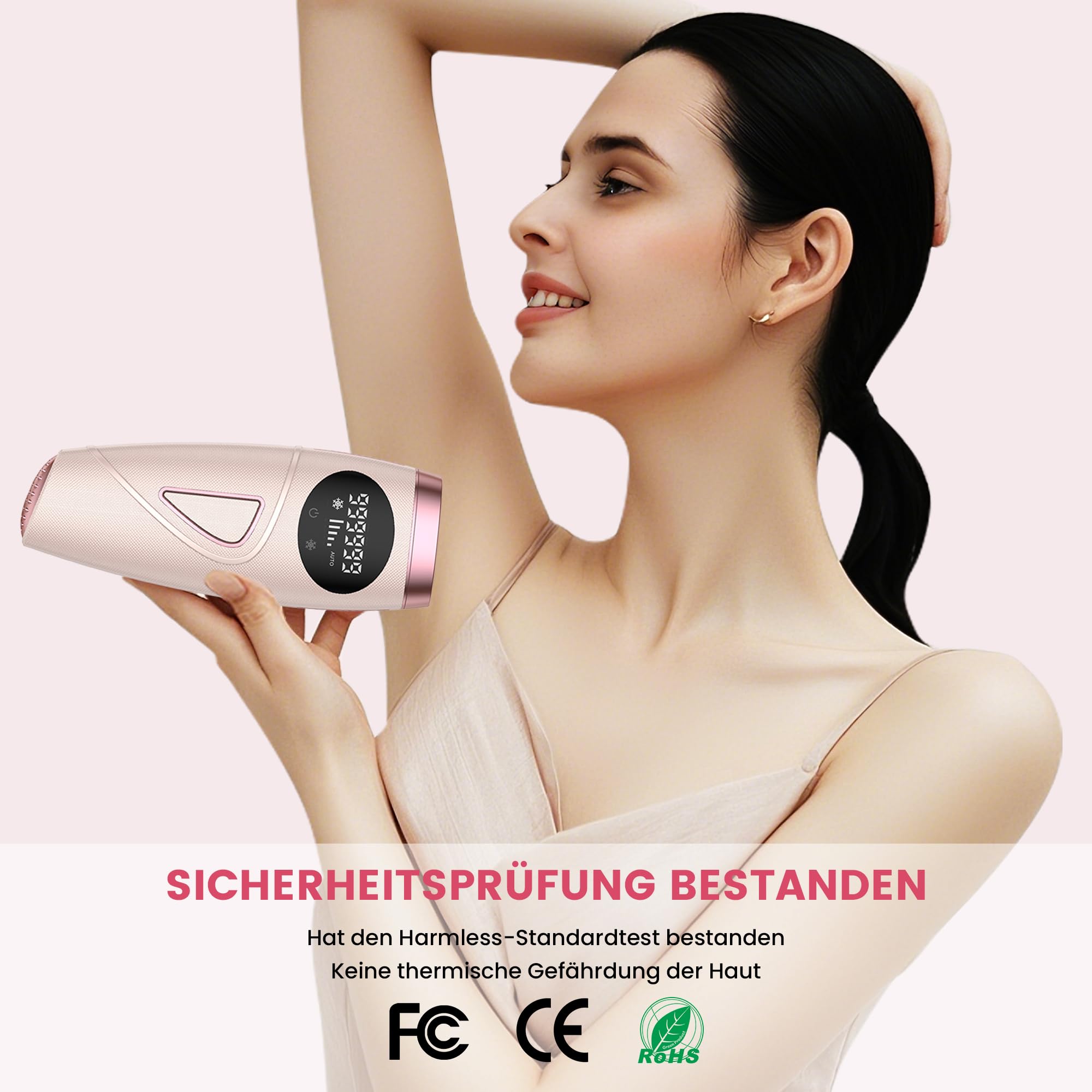 Atopskins IPL Haarentfernungsgerät, Schmerzlose Laser-Haarentfernung, 5 Intensitäten IPL Geräte Haarentfernung Und IPL Laser 2 in 1, Kann am Ganzen Körper Angewendet Werden, Inklusive IPL-Schutzbrille