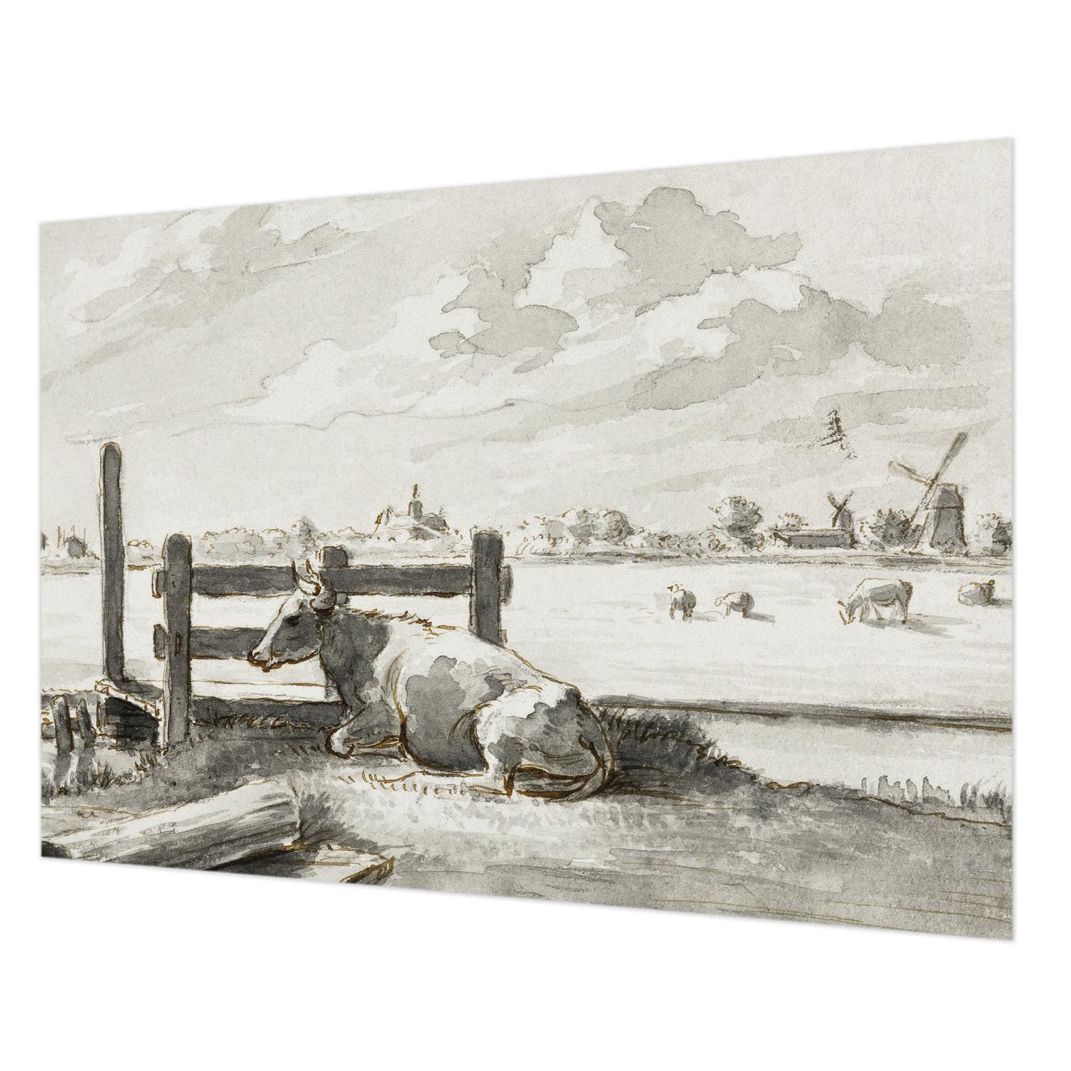 Revêtement mural intissé 208x146 cm idylle rurale pour salon