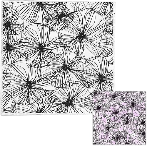 Miniatura 10 de Sellos transparentes de fondo de flores para hacer tarjetas, álbumes de recortes, manualidades, manualidades, flores, sellos de silicona