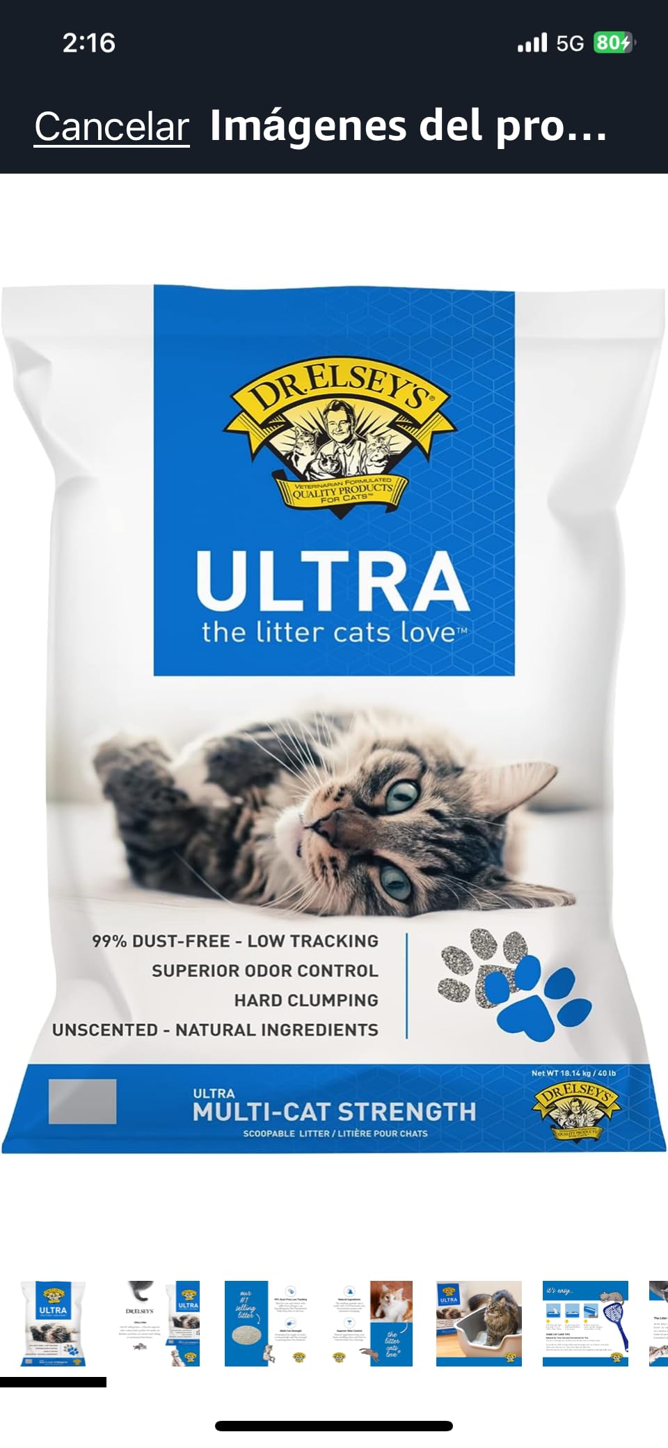 Dr. Elsey's Ultra Unscented Clumping Clay Cat Litter 18 lb Bag photo review