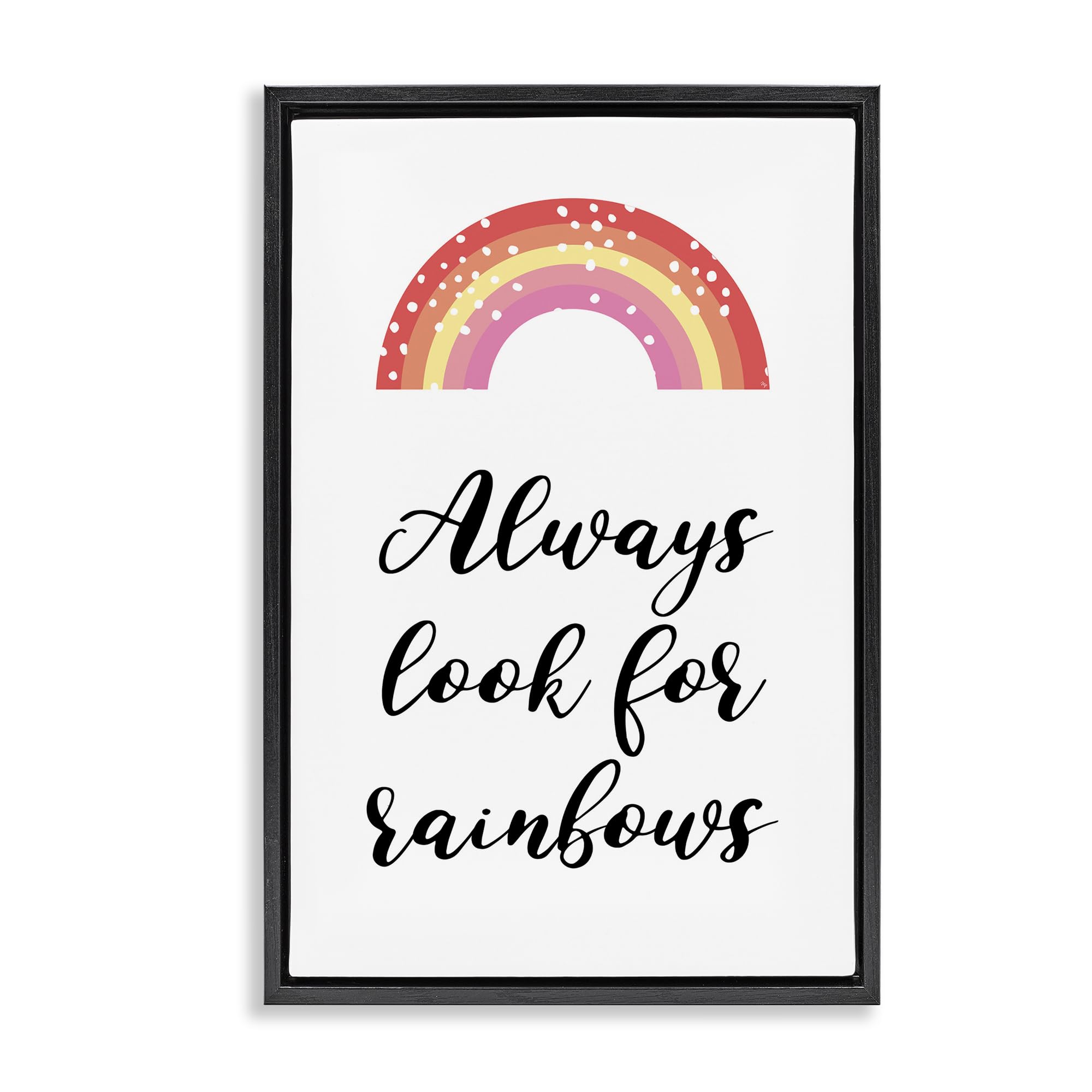 Rainbow Affirmation Alphabet, 16 x 24 Inch Canvas in Floater Frame